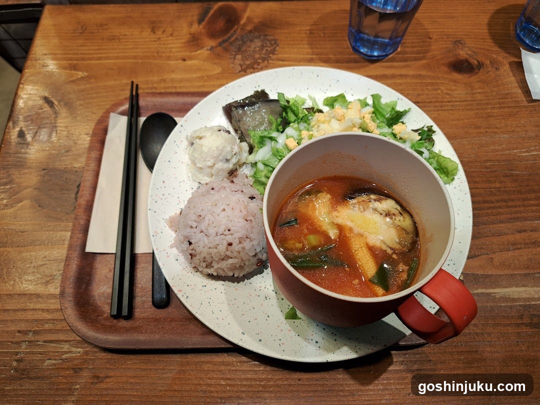 Meal with Soup and Rice