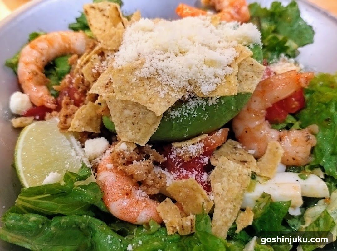 Shrimp and Avocado Salad with Tacos
