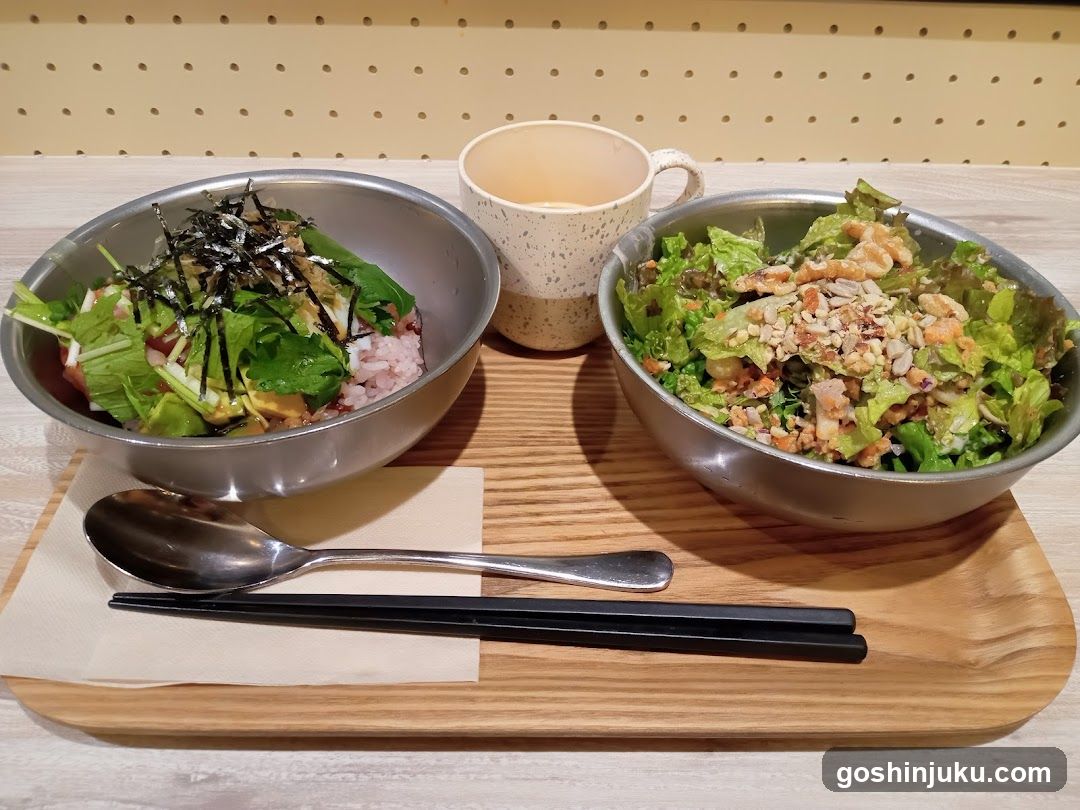 Salad and Rice Bowl Meal