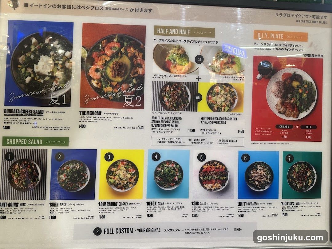 Iyotein Menu Board