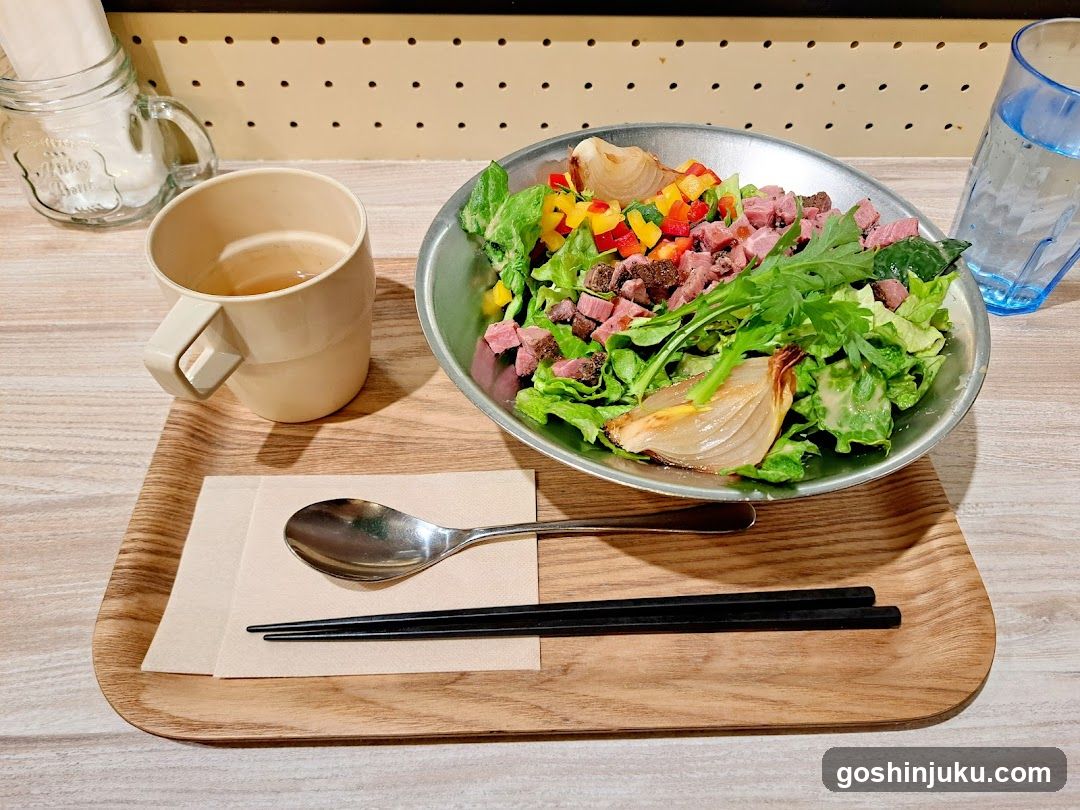 Salad and Coffee Meal