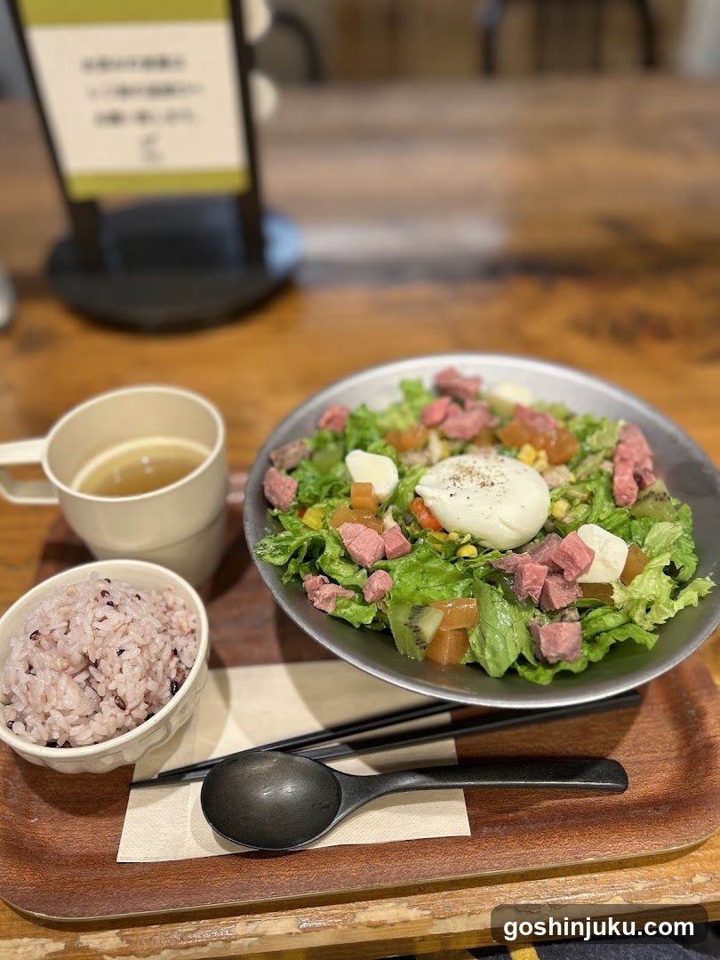 Salad and Rice Meal