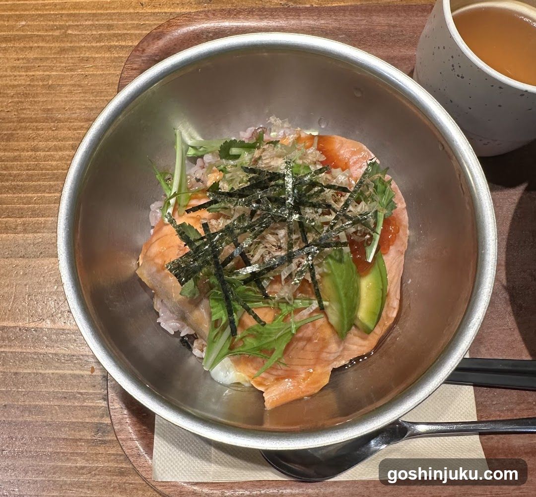 Salmon Bowl with Avocado and Nori