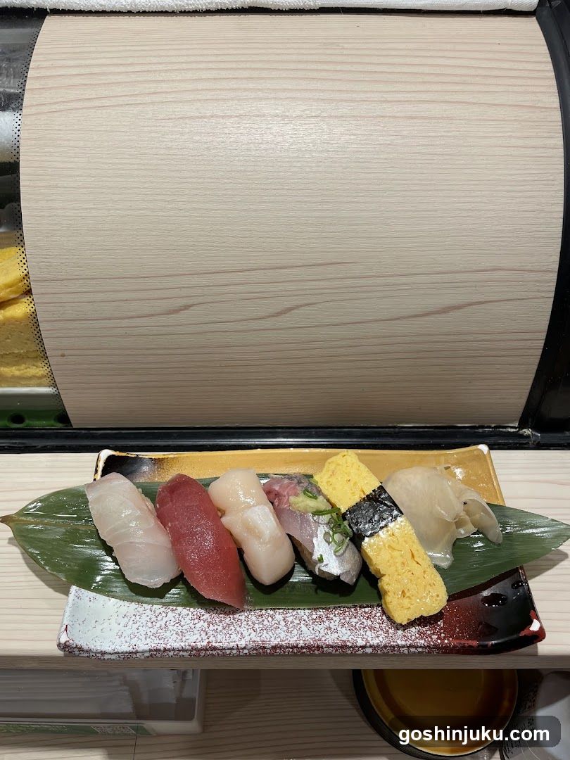 Sushi Platter on Conveyor Belt