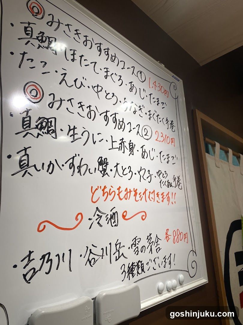 Whiteboard Menu Display