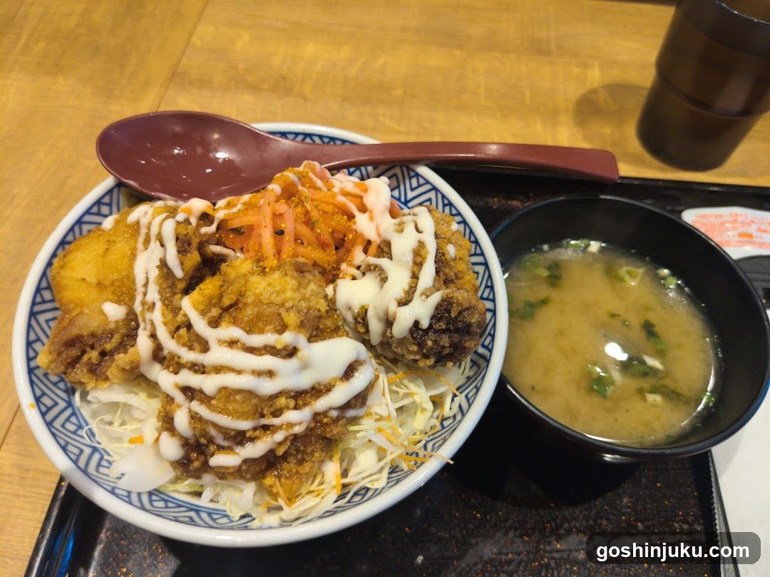 Fried Chicken Bowl with Soup