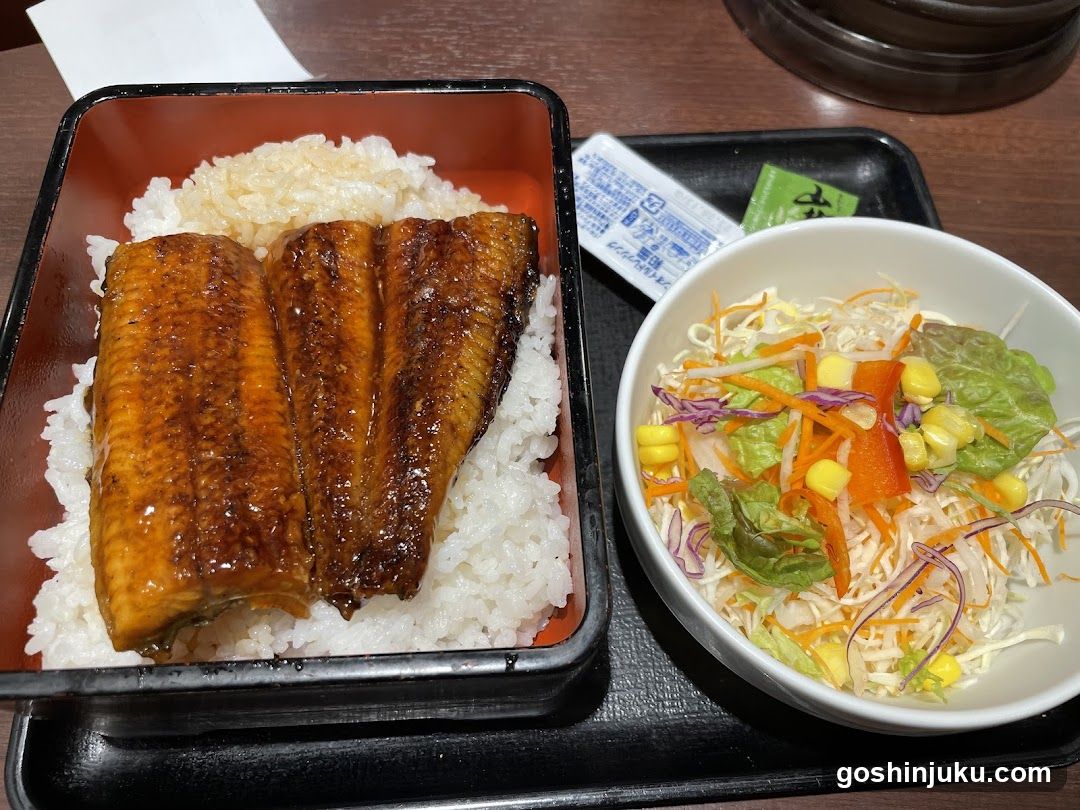 Eel Rice Bowl with Side Salad