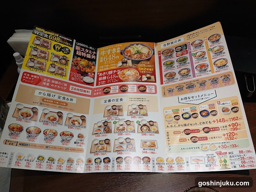 Japanese Restaurant Menu