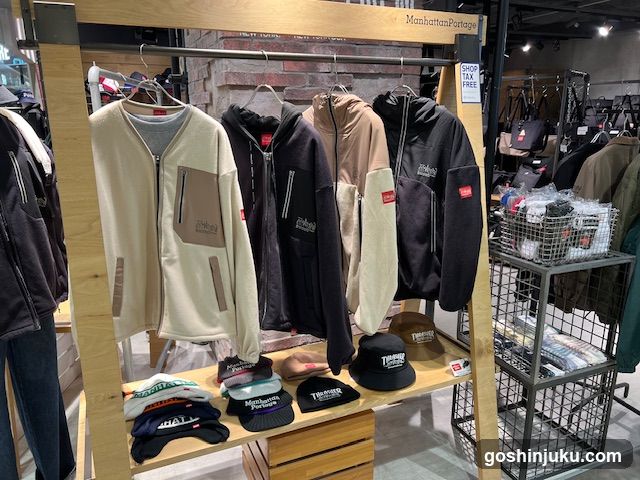 Clothing Display Rack with Hats and Accessories