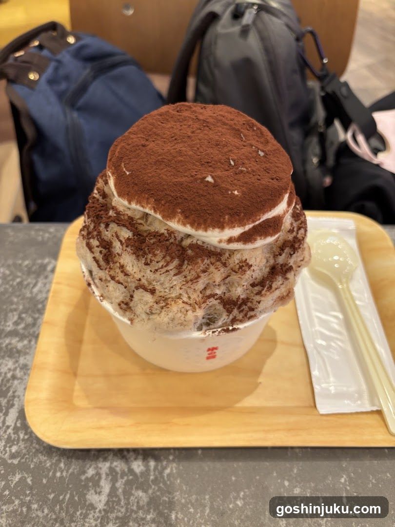 Tiramisu Shaved Ice Dessert