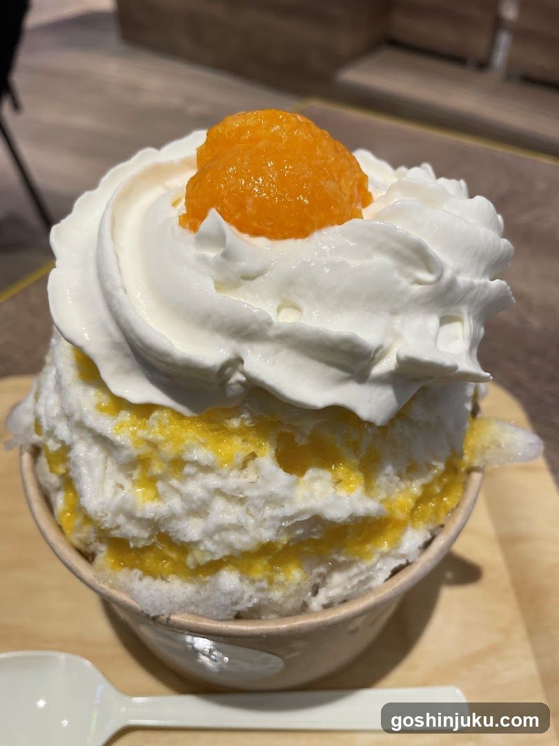 Mango Shaved Ice Dessert