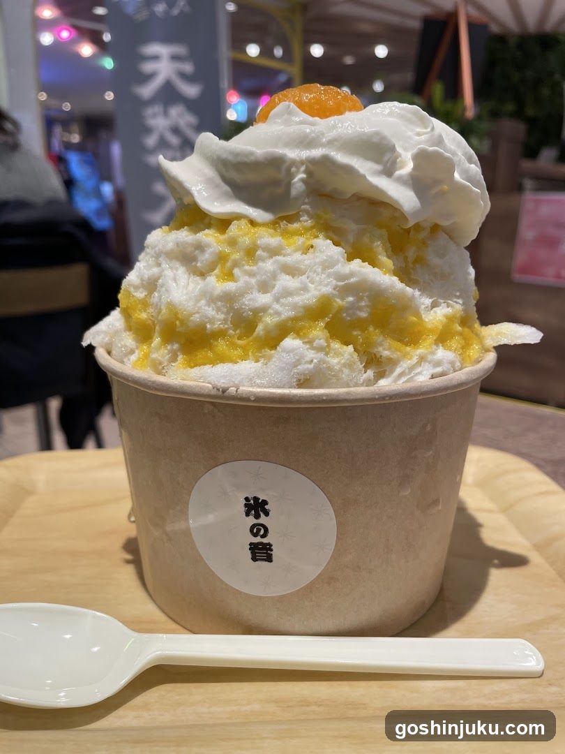 Mango Shaved Ice Dessert