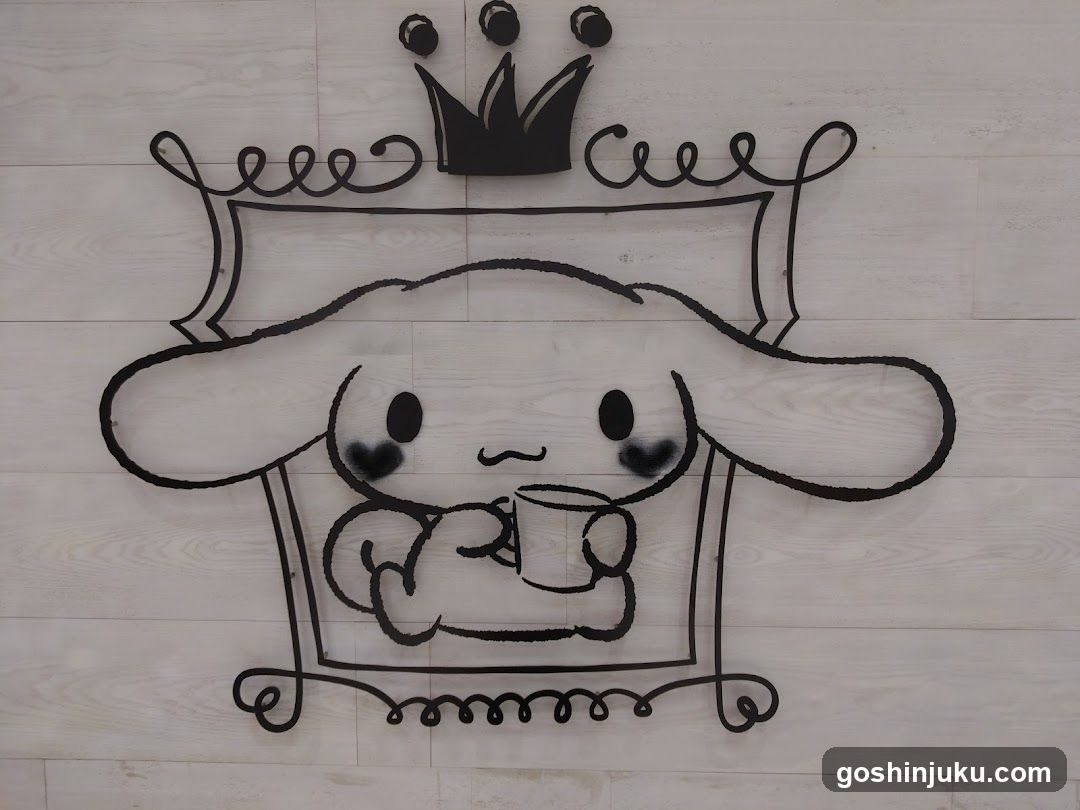 Cinnamoroll mural on wall