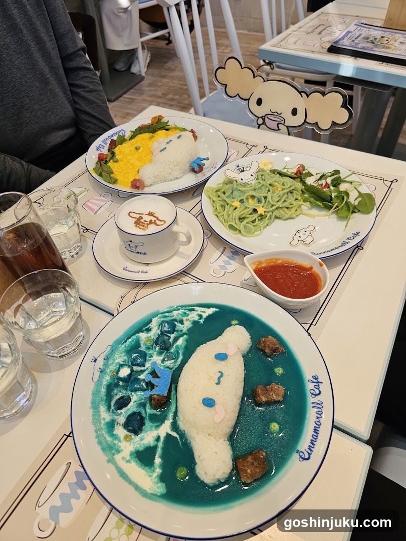 Cinnamoroll Cafe Meal Spread