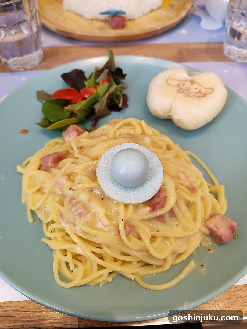 Cinnamoroll-themed pasta dish