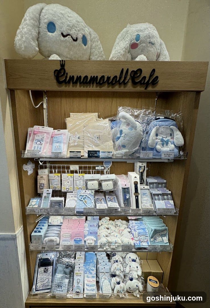 Cinnamoroll Cafe Merchandise Display