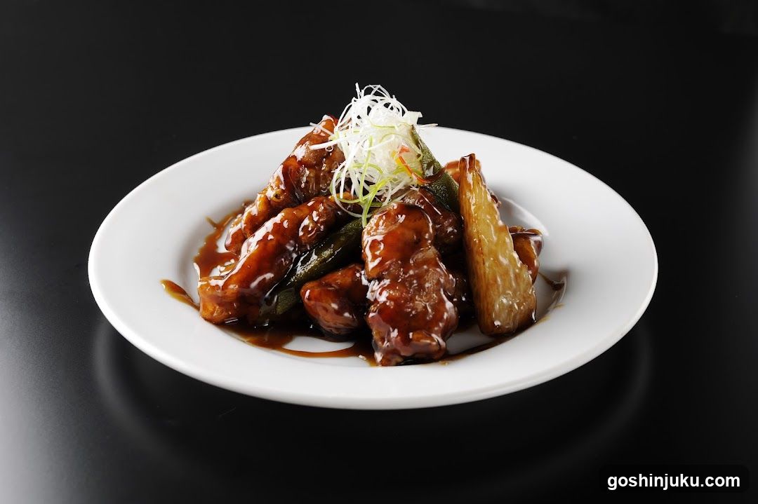 Sauced Meat Dish with Garnish