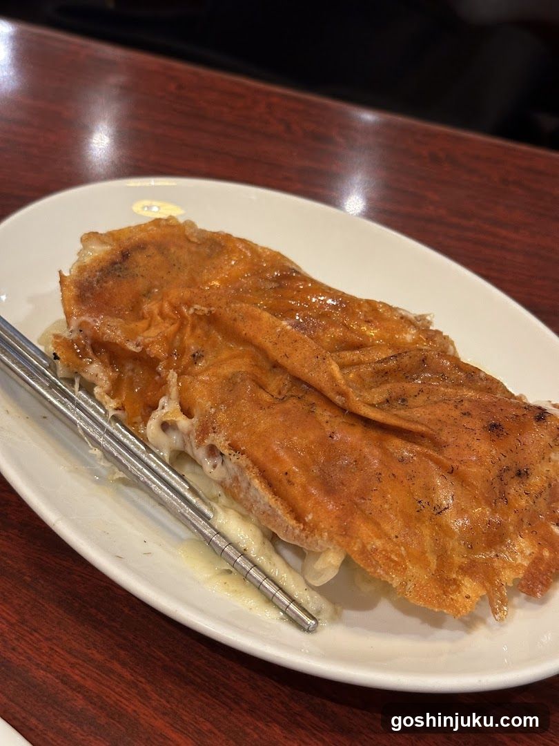 Fried Egg Roll with Chopsticks