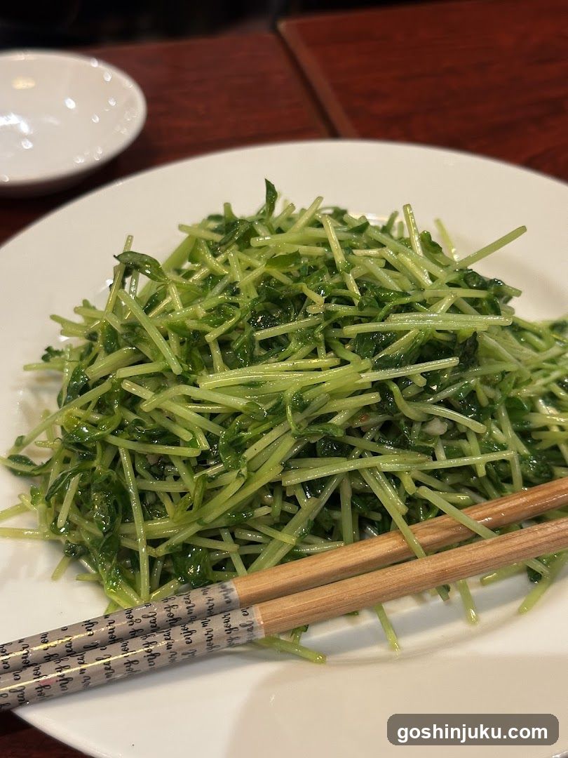 Stir-fried Greens with Chopsticks