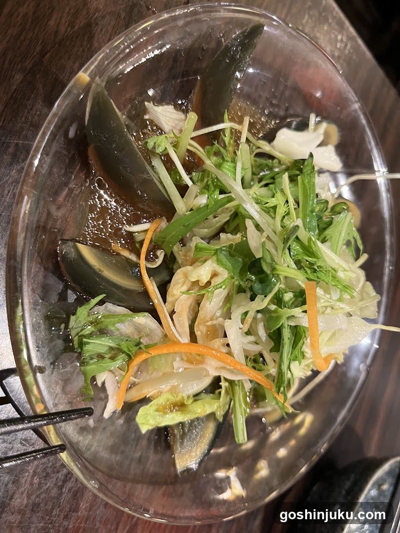 Salad with Peking Duck Egg and Greens