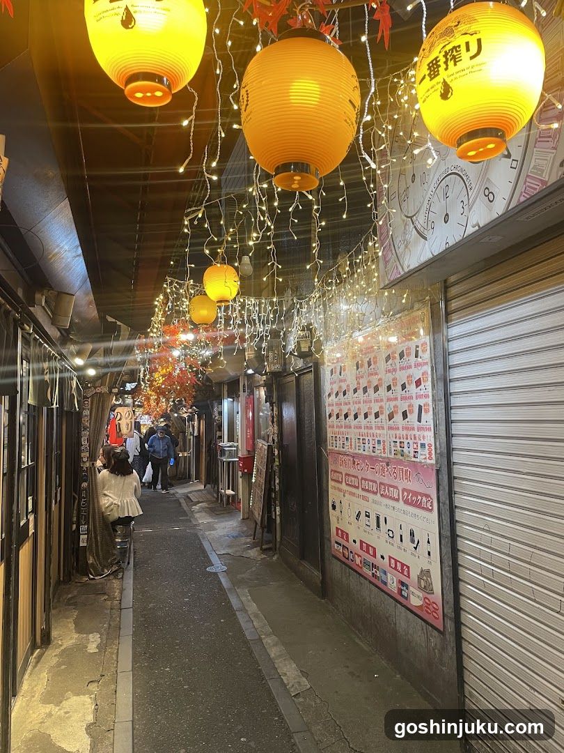 Decorated Alleyway at Night