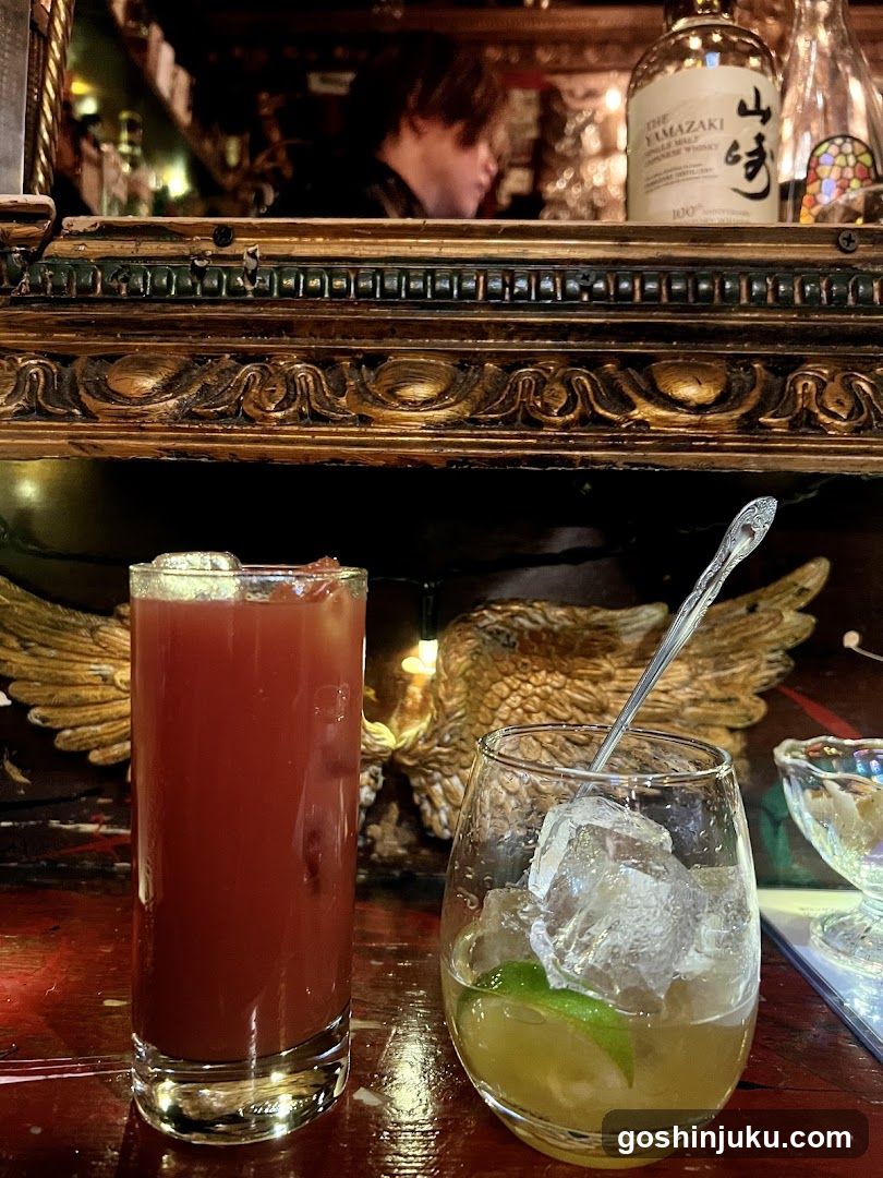 Bar Interior with Drinks