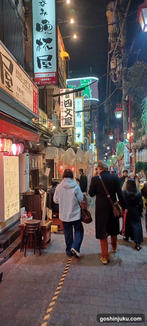 Night Street Scene with Pedestrians