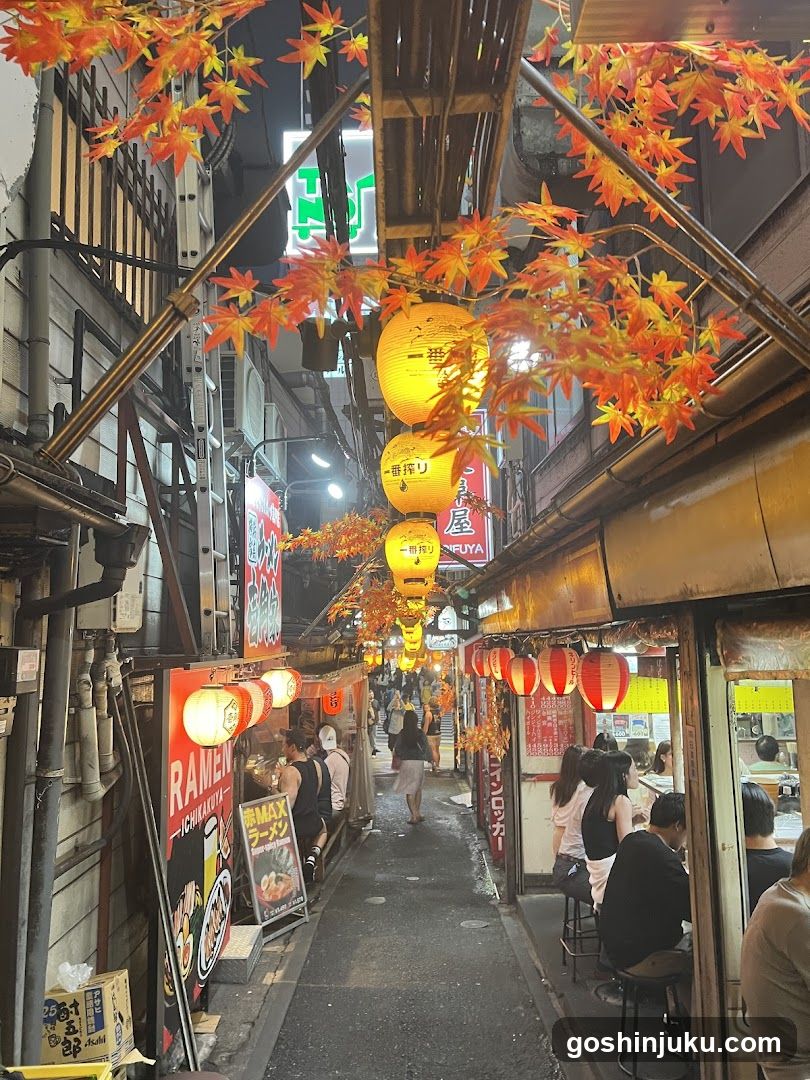 Night Street Scene with Ramen Shops