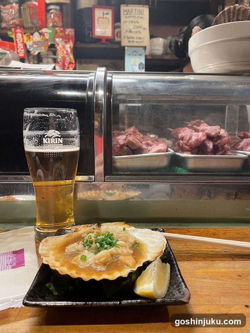 Sushi and Beer at a Japanese Restaurant