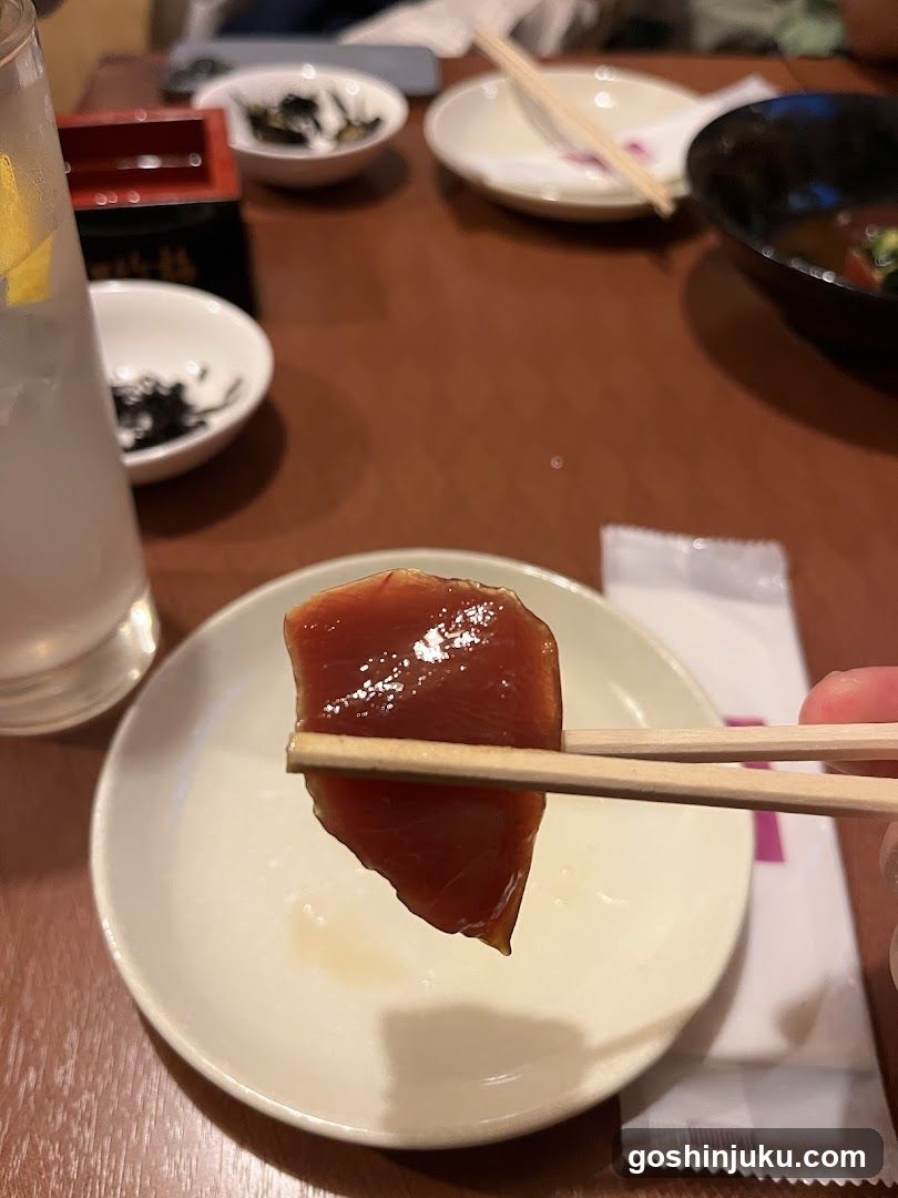 Sushi at a restaurant table