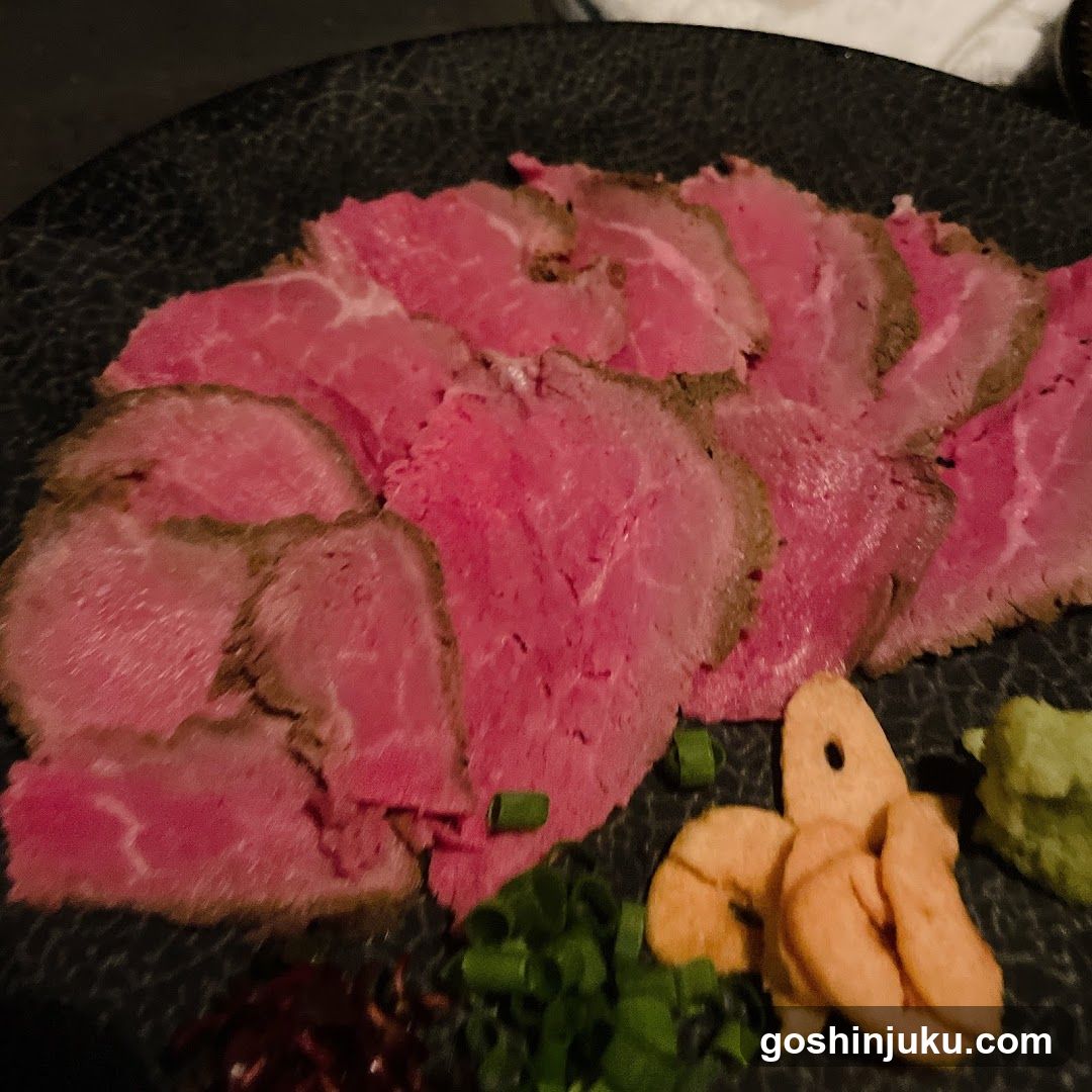 Sliced Beef Platter with Garnishes