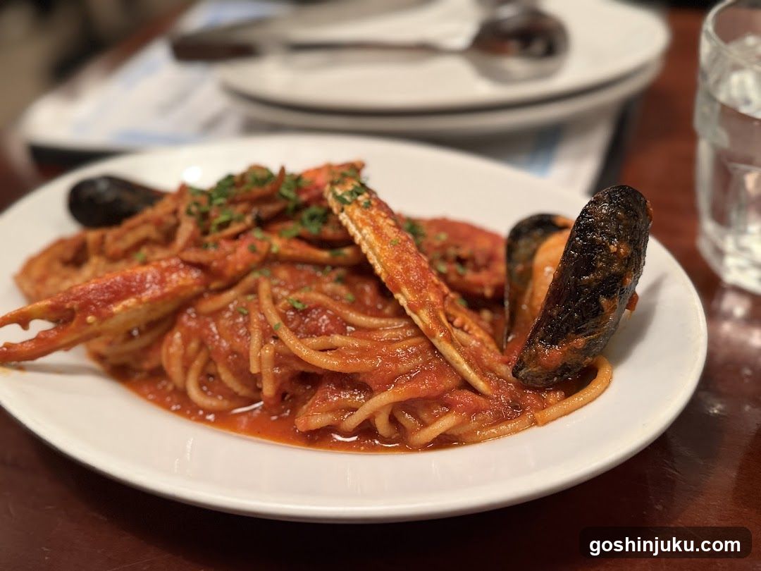 Spaghetti with Mussels and Crab Claws