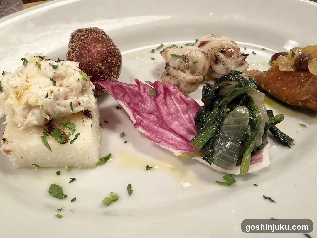Plated Seafood and Vegetable Dish