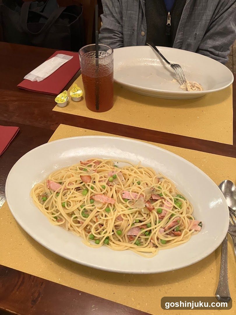 Pasta Dish at Restaurant
