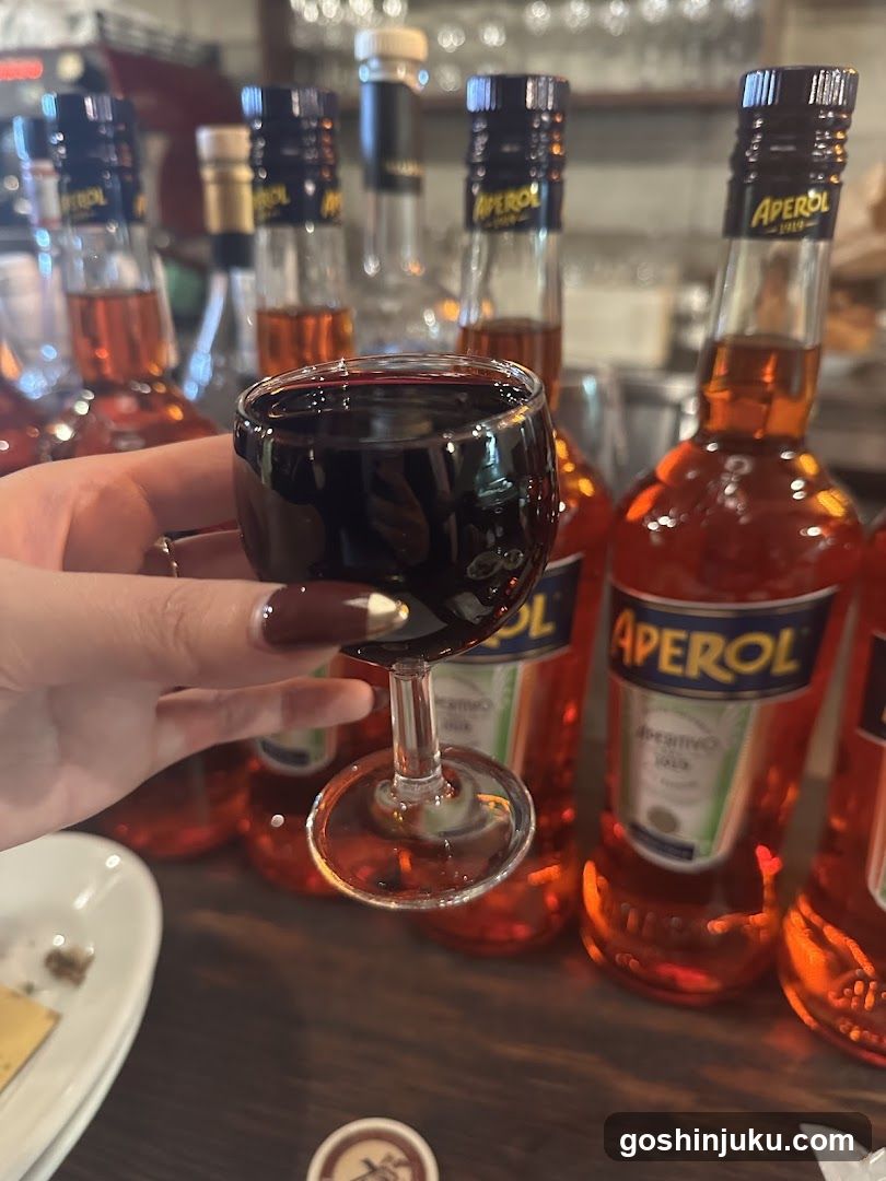 Aperol Shot at Bar