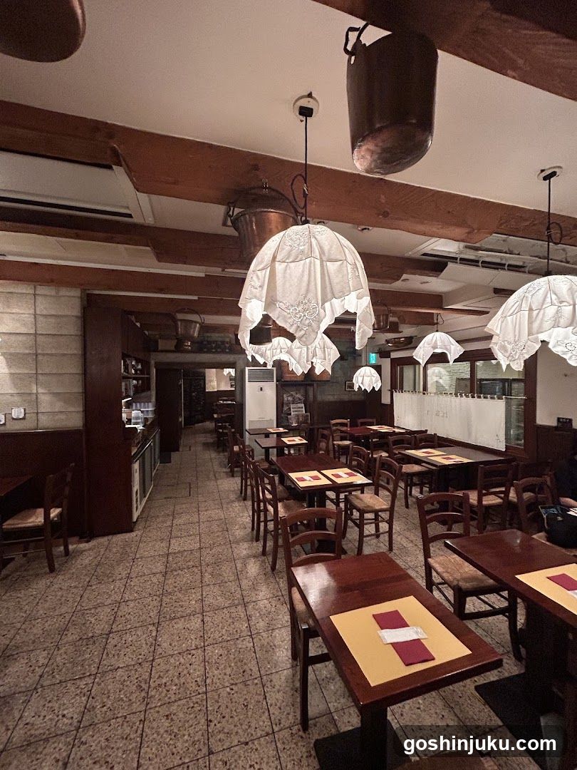 Interior of a rustic restaurant or cafe
