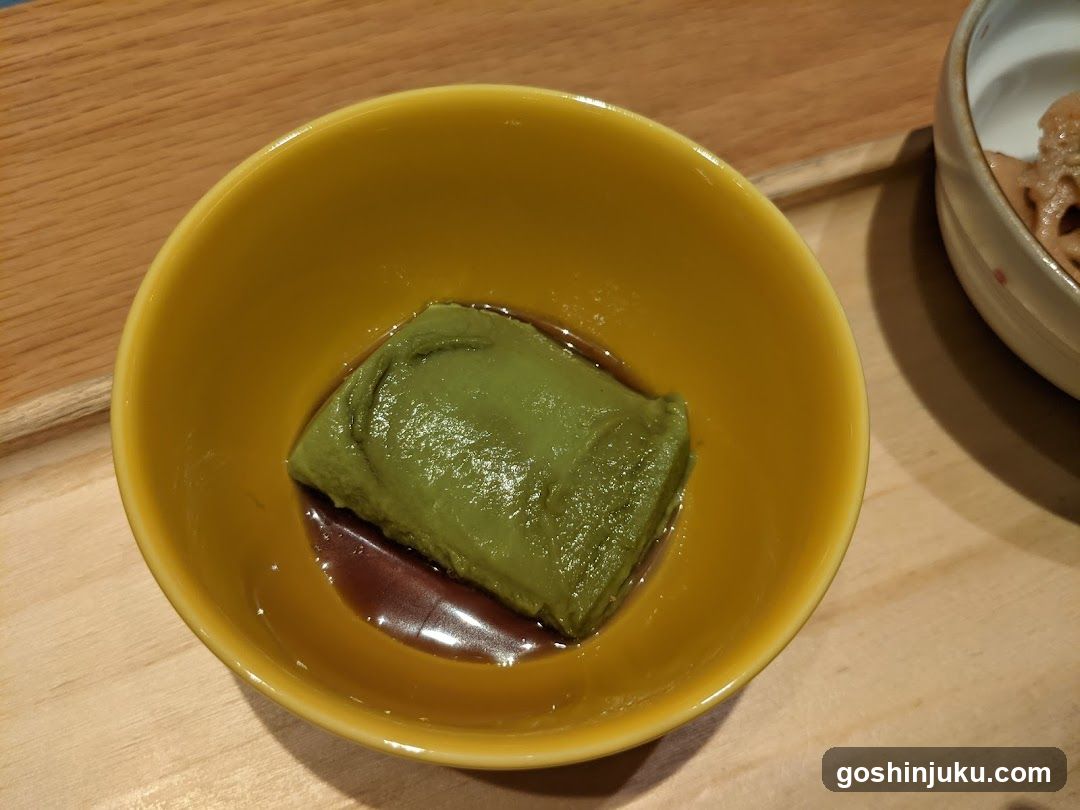 Matcha Dessert in Yellow Bowl