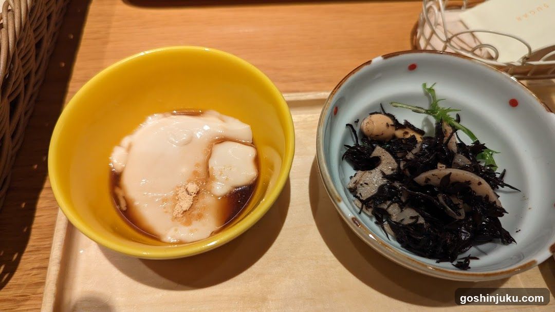Dishes on a tray