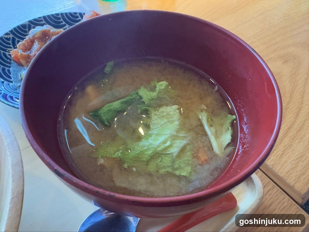 Bowl of Soup with Greens