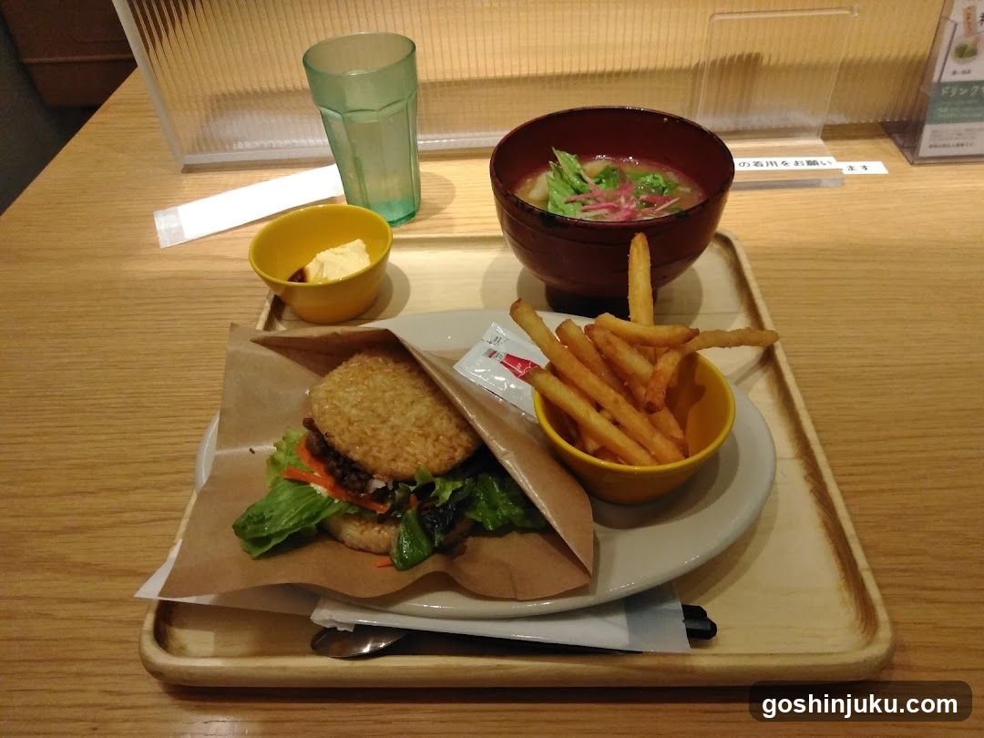 Burger and French Fries Meal