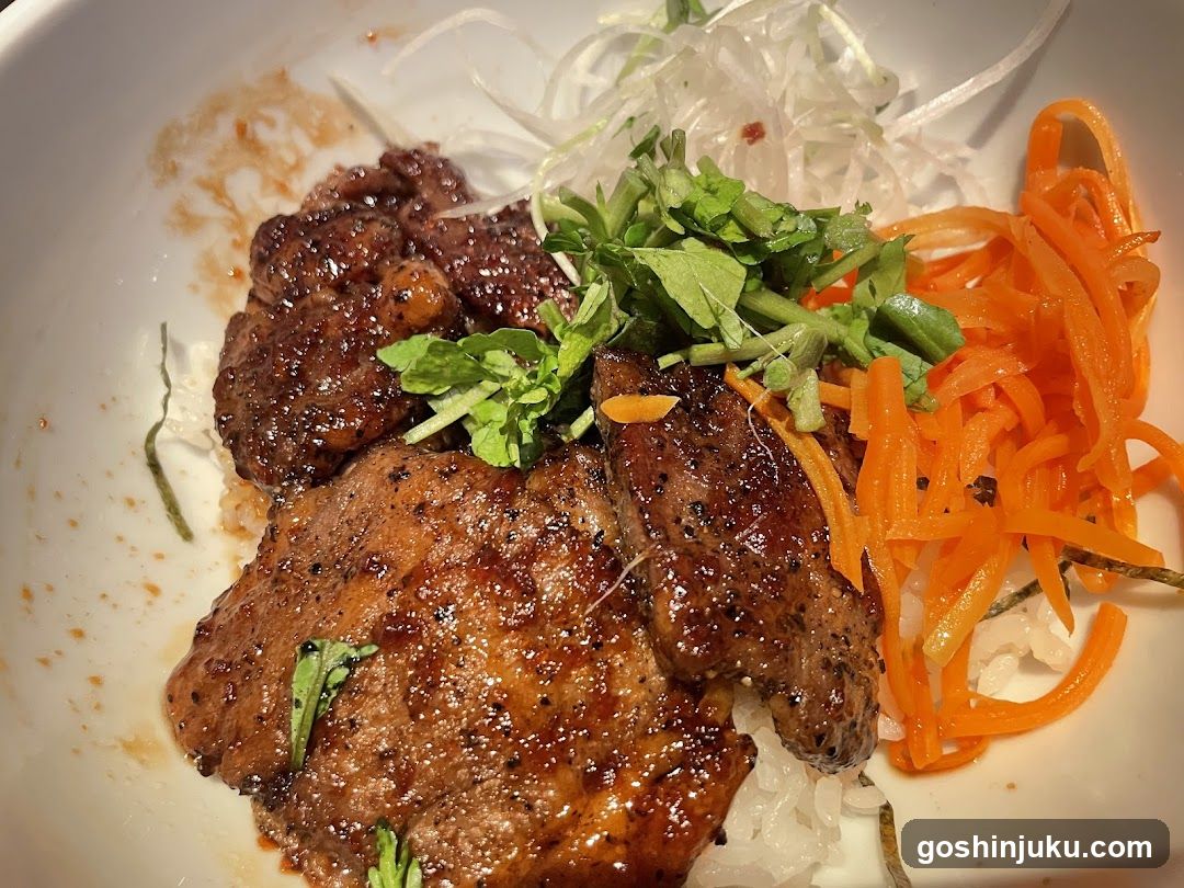 Grilled Meat with Vegetables and Rice Bowl