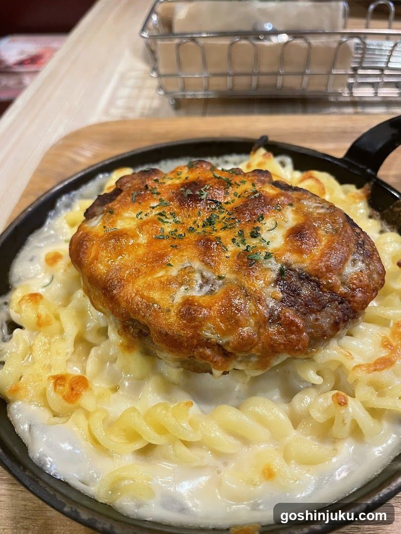 Mac and Cheese with Burger Patty
