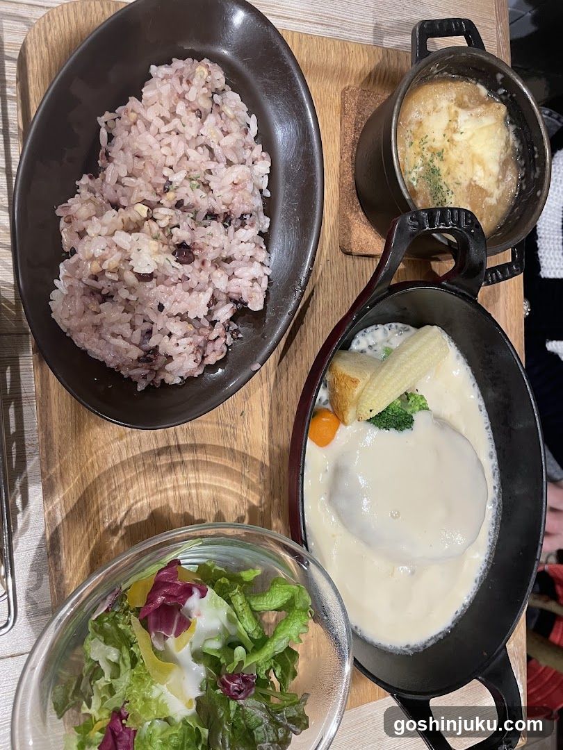 Meal with Rice and Stew