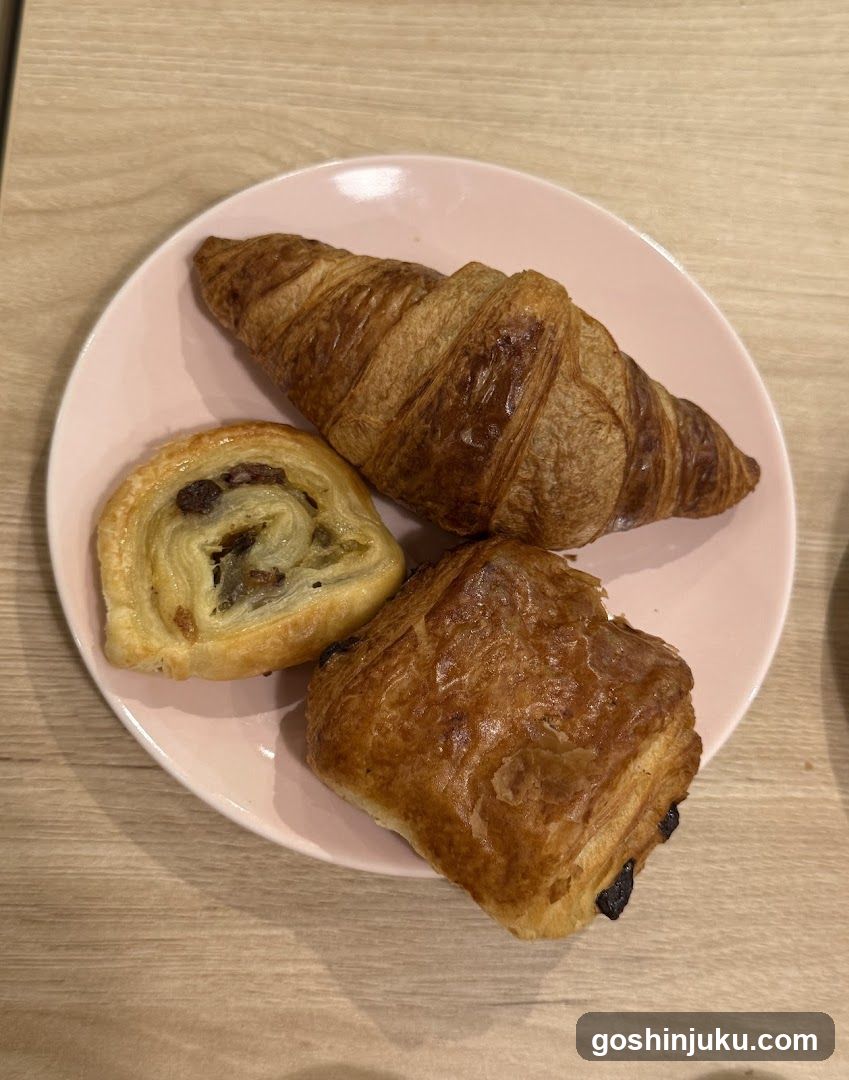 Pastries on a Pink Plate