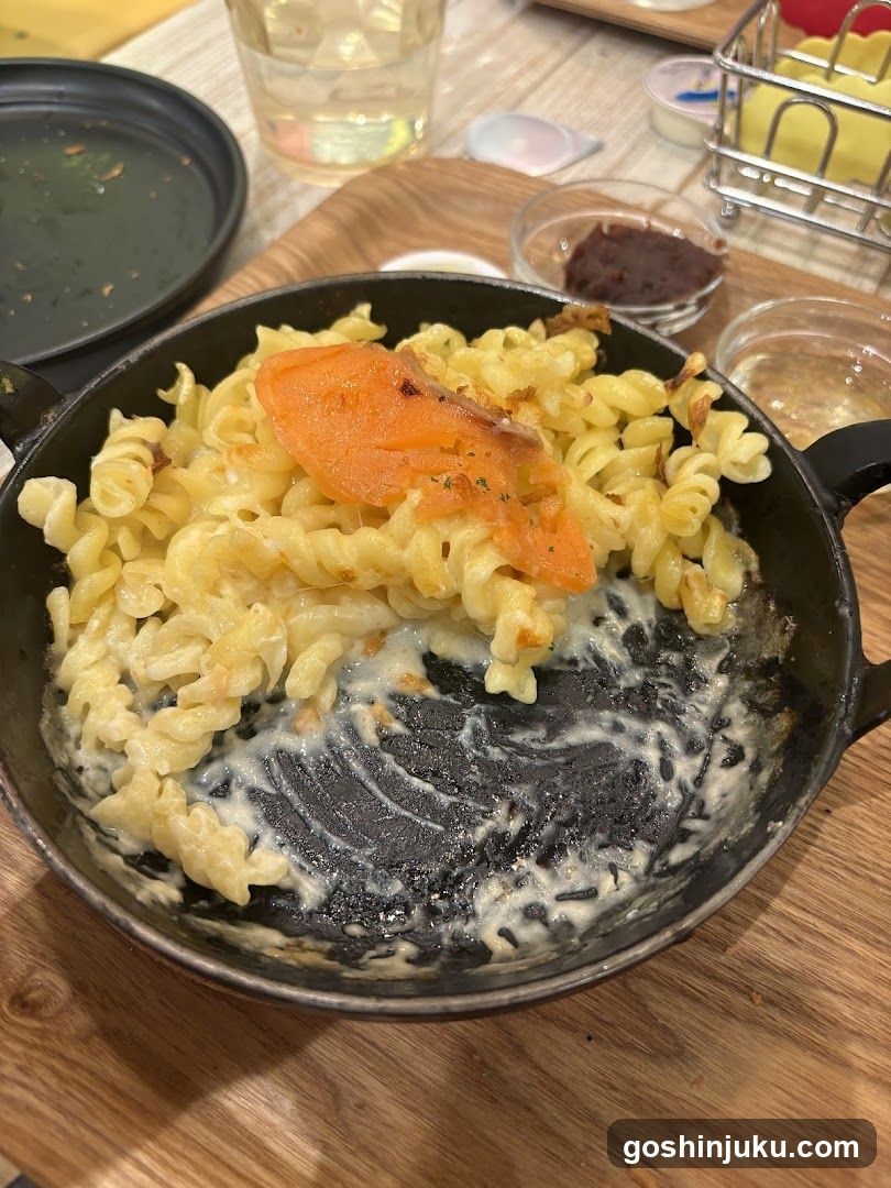 Salmon Pasta in Skillet