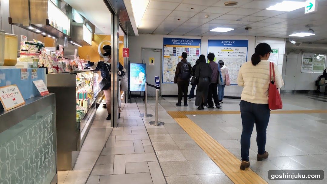 Station Interior with Shop and Maps