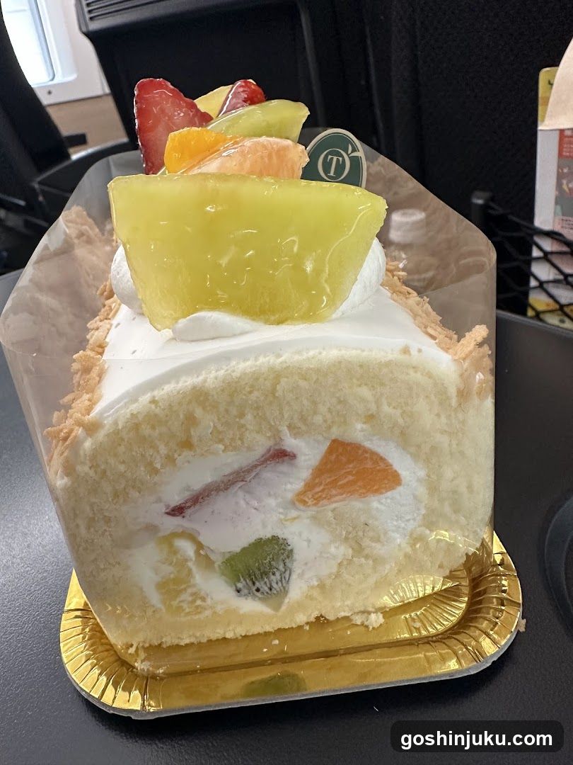 Fruit Roll Cake Slice