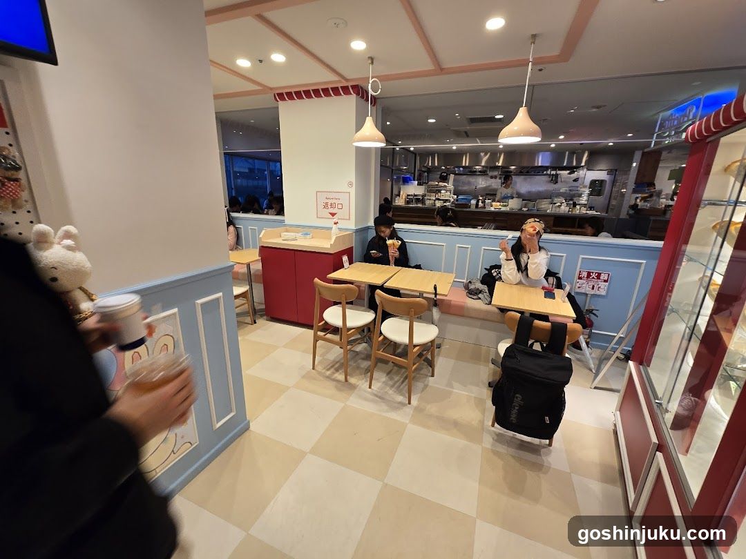 Cafe Interior with Customers