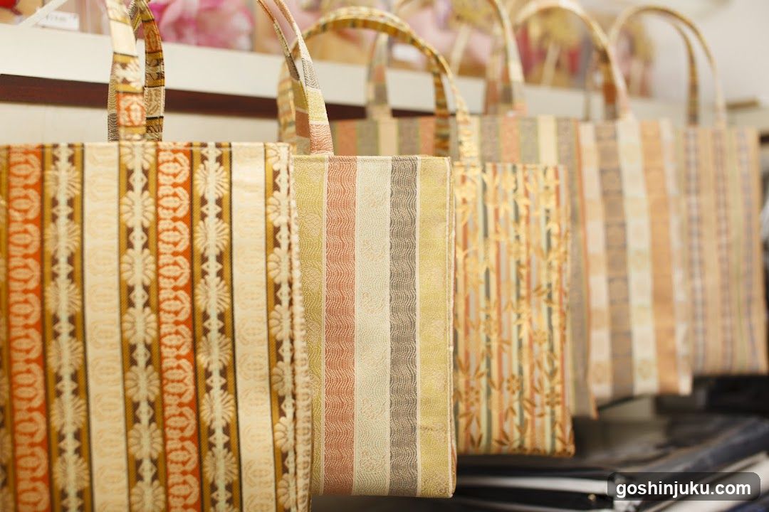 Striped Tote Bags Display
