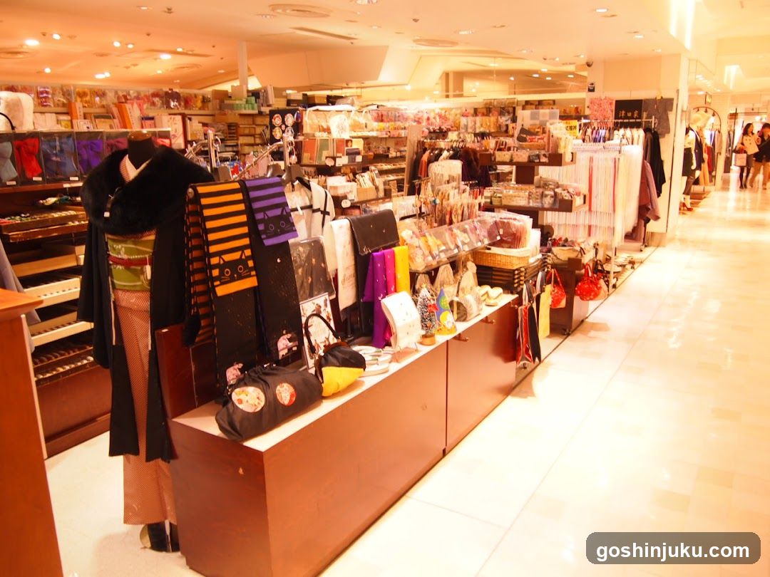 Interior of a retail store with merchandise display